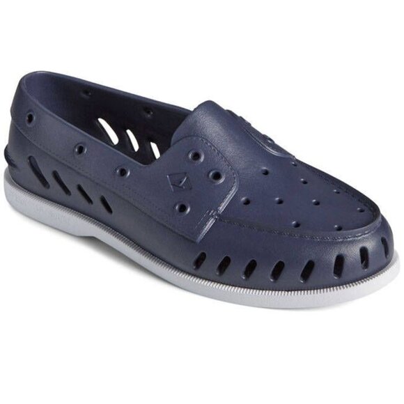 Sperry A/O Float Women’s 5 Navy Blue EVA Boat Water Shoes Slip On Non Marking - Picture 1 of 6